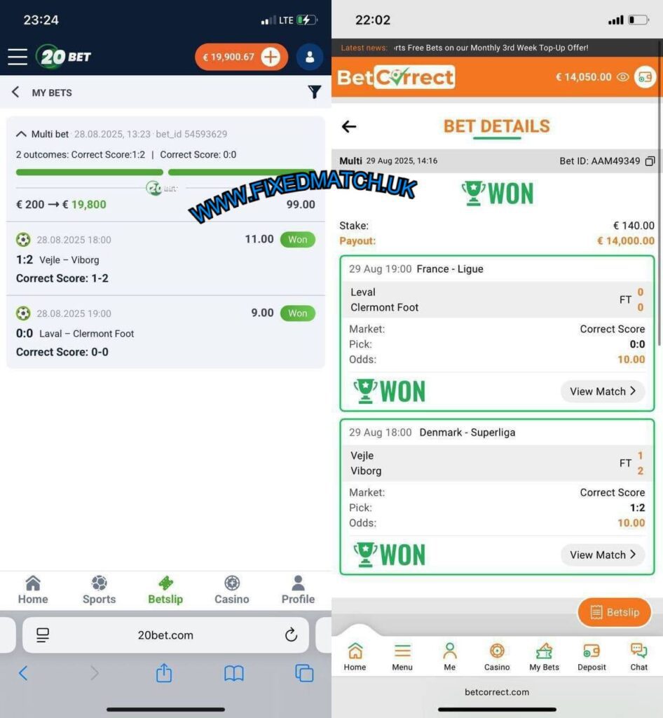 20BET CORRECT SCORE BETTING TIPS