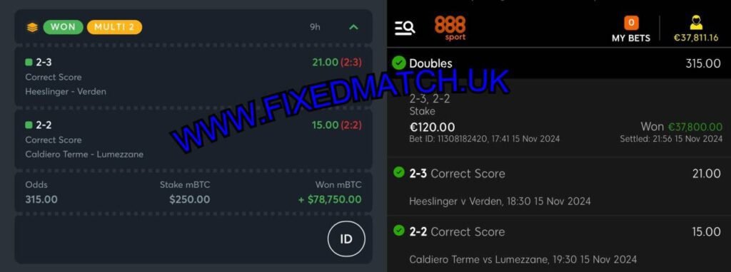 888 SPORT UK FIXED MATCH