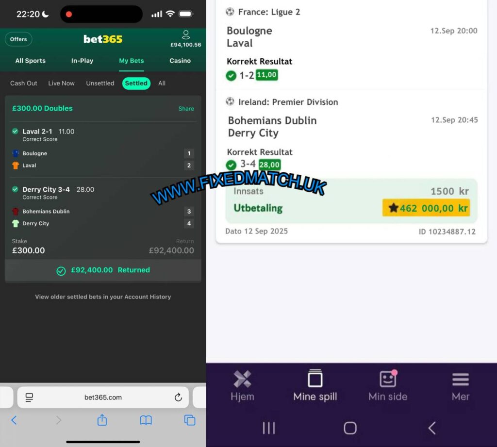 BET365 SURE FIXED MATCHES TIPS
