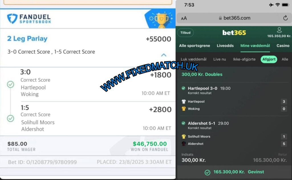 FANDUEL SPORTS FIXED MATCHES TIPS