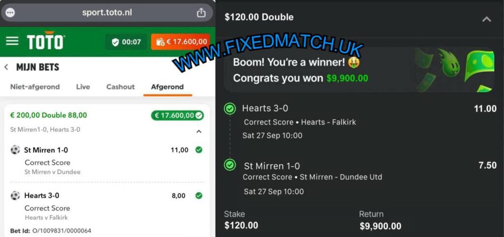 Toto Sport Fixed Matches Tips