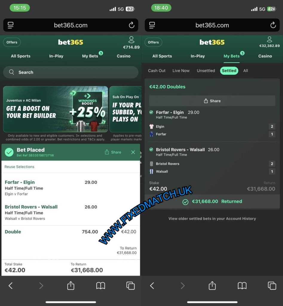 UK BET365 FIXED GAMES TIPS