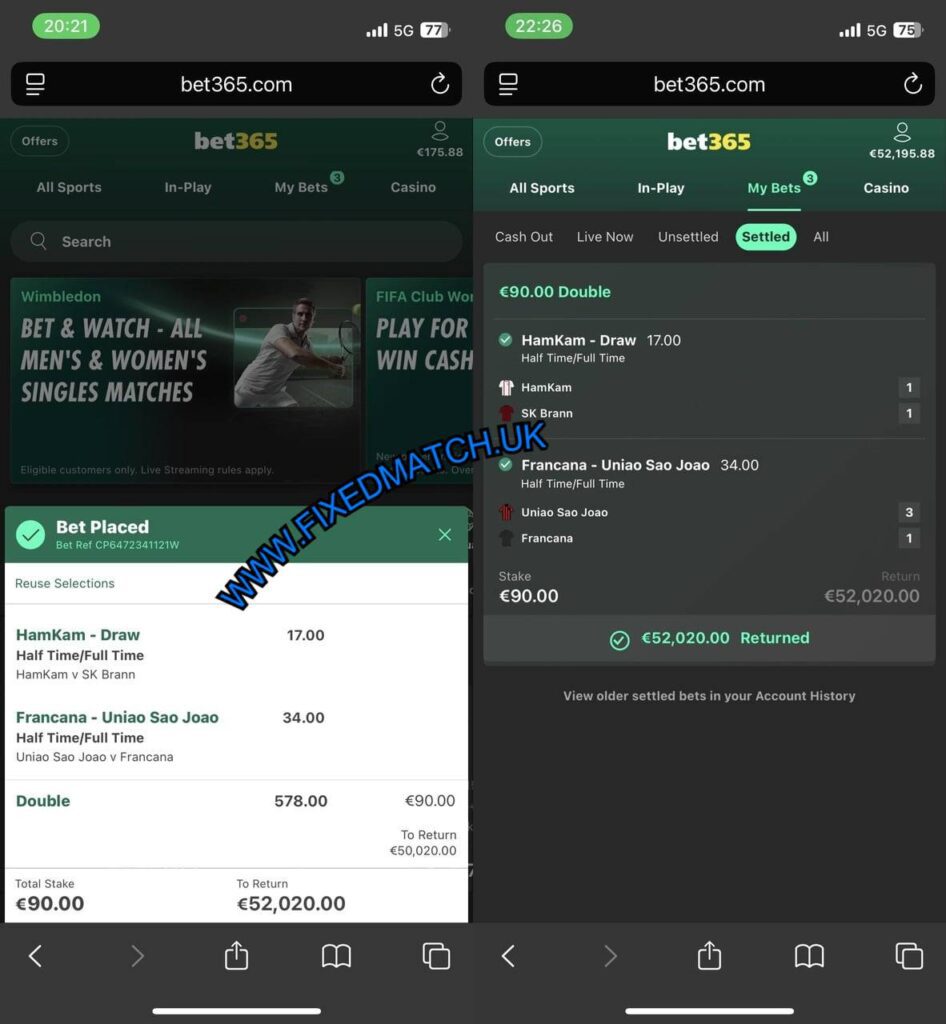 UK FIXED MATCH BET365